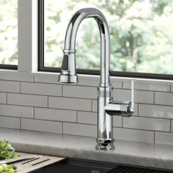 Best Allyn Chrome Nut & Bolt Diamond Cut Kitchen Faucet Single Hole