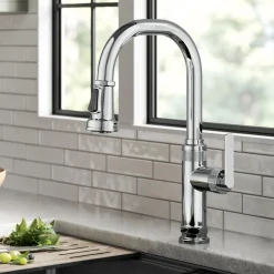 Best Allyn Chrome Nut & Bolt Diamond Cut Kitchen Faucet Single Hole