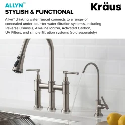 Sale Allyn Drinking Water Dispenser Kitchen Faucet in Spot Free Stainless Steel Single Hole|Water Filter Faucets