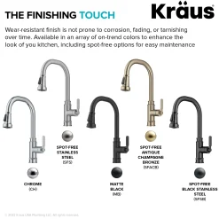 Best Allyn Industrial Pull-Down Kitchen Faucet in Chrome Single Hole