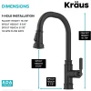 New Allyn Industrial Pull-Down Kitchen Faucet in Matte Black Single Hole
