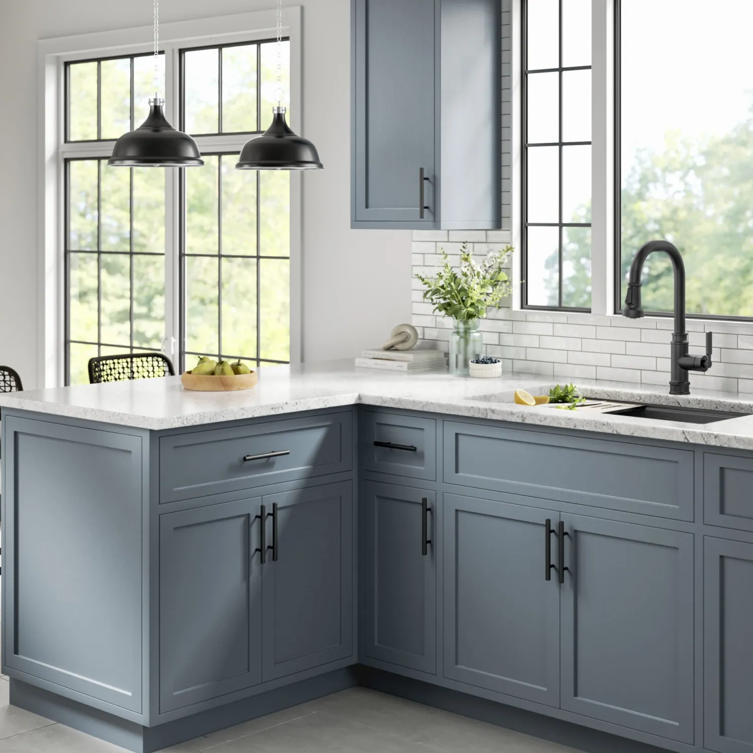 New Allyn Industrial Pull-Down Kitchen Faucet in Matte Black Single Hole