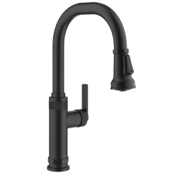 Allyn Matte Black Nut & Bolt Diamond Cut Kitchen Faucet Single Hole