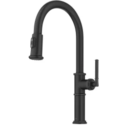 New Allyn Nut & Bolt Diamond Cut Matte Black Kitchen Faucet Single Hole