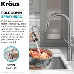 New Allyn Nut & Bolt Diamond Cut Matte Black Kitchen Faucet Single Hole
