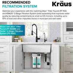 Outlet Allyn Single Handle Pull Down Kitchen Faucet in Matte Black Single Hole