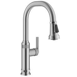 New Allyn Stainless Nut & Bolt Diamond Cut Kitchen Faucet Single Hole
