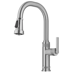 New Allyn Stainless Nut & Bolt Diamond Cut Kitchen Faucet Single Hole