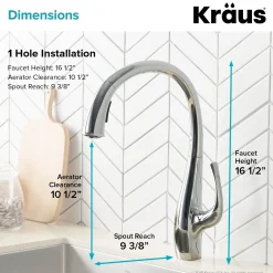 Best Ansel Dual Function Pull-Down Kitchen Faucet in Chrome - Discontinued Single Hole