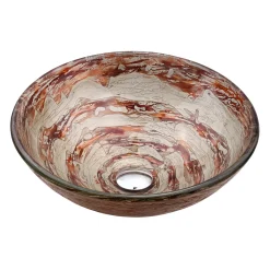 Sale Ares Glass Vessel Bathroom Sink with PU-MR Above Counter / Vessel Sinks