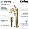 Arlo Brushed Gold Tall Vessel Bathroom Faucet with Pop-Up Drain Vessel Faucets