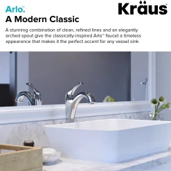 Arlo Brushed Gold Tall Vessel Bathroom Faucet with Pop-Up Drain Vessel Faucets