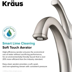 Sale Arlo Single Handle Basin Bathroom Faucet in Spot-Free all-Brite Brushed Nickel Single Hole