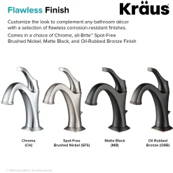 Sale Arlo Single Handle Basin Bathroom Faucet in Spot-Free all-Brite Brushed Nickel Single Hole