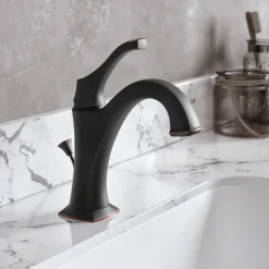 Arlo Single Handle Basin Bathroom Faucet in Oil Rubbed Bronze Single Hole