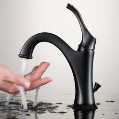 Arlo Single Handle Basin Bathroom Faucet in Oil Rubbed Bronze Single Hole
