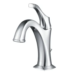 Hot Arlo Single Handle Bathroom Faucet with Lift Rod Drain and Deck Plate in Chrome Single Hole