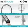  Artec Pro Commercial Style Single Handle Kitchen Faucet with Pot Filler in Spot Free Antique Champagne Bronze Single Hole