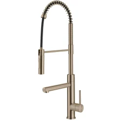  Artec Pro Commercial Style Single Handle Kitchen Faucet with Pot Filler in Spot Free Antique Champagne Bronze Single Hole