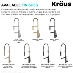  Artec Pro Commercial Style Single Handle Kitchen Faucet with Pot Filler in Spot Free Antique Champagne Bronze Single Hole