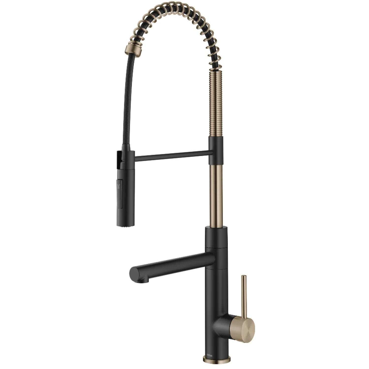 Best Artec Pro Commercial Style Single Handle Kitchen Faucet with Pot Filler in Spot Free Antique Champagne Bronze / Matte Black Single Hole