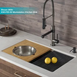 Online Artec Pro 2-Function Commercial Style Pre-Rinse Kitchen Faucet in Matte Black/Black Stainless Single Hole