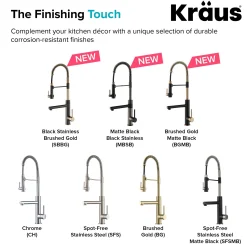 Online Artec Pro 2-Function Commercial Style Pre-Rinse Kitchen Faucet in Matte Black/Black Stainless Single Hole