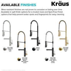 Artec Pro 2-Function Single Handle Pull Down Kitchen Faucet in Spot-Free Stainless Steel & Matte Black Single Hole
