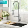 Artec Pro 2-Function Single Handle Pull Down Kitchen Faucet in Spot-Free Stainless Steel Single Hole