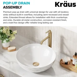 Sale Bathroom Sink Pop-Up Drain with Extended Thread Sink Drains|Overflow Bathroom Sink Drains