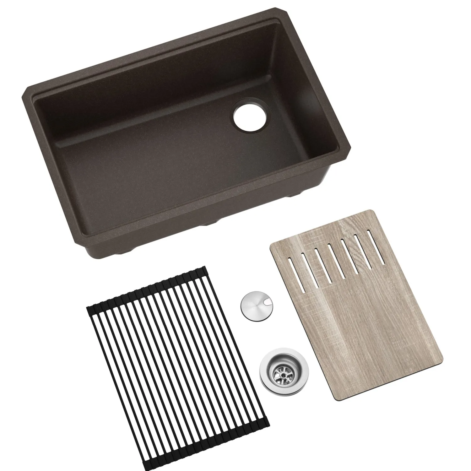 Bellucci Workstation 30" Undermount Granite Composite Single Bowl Kitchen Sink with Accessories Workstation Sinks|Single Bowl Sinks