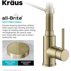 Clearance Bolden Commercial Style Pull-Down Kitchen Faucet and Purita Water Filter Faucet Combo in Spot Free Antique Champagne Bronze Single Hole|Water Filter Faucets