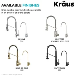 Discount Bolden Commercial Style Pull-Down Kitchen Faucet and Purita Water Filter Faucet Combo in Matte Black Single Hole|Water Filter Faucets