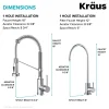 Outlet Bolden Commercial Style Pull-Down Kitchen Faucet and Purita Water Filter Faucet Combo in Chrome Single Hole|Water Filter Faucets