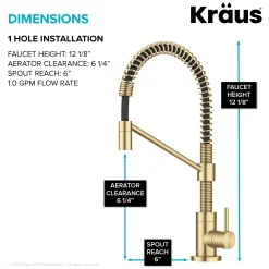 Clearance Bolden Drinking Water Filter Faucet in Brushed Brass Single Hole|Water Filter Faucets