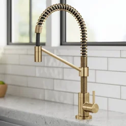Clearance Bolden Drinking Water Filter Faucet in Brushed Brass Single Hole|Water Filter Faucets
