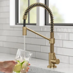 Clearance Bolden Drinking Water Filter Faucet in Brushed Brass Single Hole|Water Filter Faucets