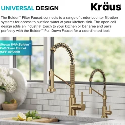 Clearance Bolden Drinking Water Filter Faucet in Brushed Brass Single Hole|Water Filter Faucets