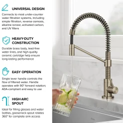 Bolden Drinking Water Filter Faucet in Spot-Free Antique Bronze Single Hole|Water Filter Faucets