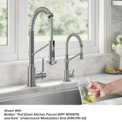 Bolden Drinking Water Filter Faucet in Spot-Free Stainless Single Hole|Water Filter Faucets