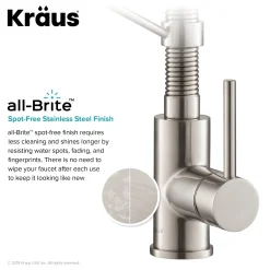 Online Bolden 18-Inch Commercial Kitchen Faucet with Pull-Down Sprayhead in Spot Free Stainless Steel/Chrome Single Hole