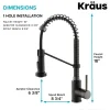 Sale Bolden 18-Inch Commercial Kitchen Faucet with Pull-Down Sprayhead in Matte Black/Black Stainless Single Hole