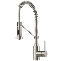 Online Bolden 18-Inch Commercial Kitchen Faucet with Pull-Down Sprayhead in Spot Free Stainless Single Hole