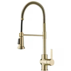 Britt Commercial Style Kitchen Faucet in Spot Free Antique Champagne Bronze Single Hole