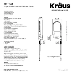 Britt Commercial Style Pull-Down Single Handle Kitchen Faucet in Spot-Free Stainless Steel and Matte Black Single Hole