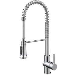 Online Britt Commercial Style Kitchen Faucet with Integrated Water Filter Spout in Chrome Water Filter Faucets