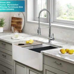 Online Britt Commercial Style Kitchen Faucet with Integrated Water Filter Spout in Chrome Water Filter Faucets