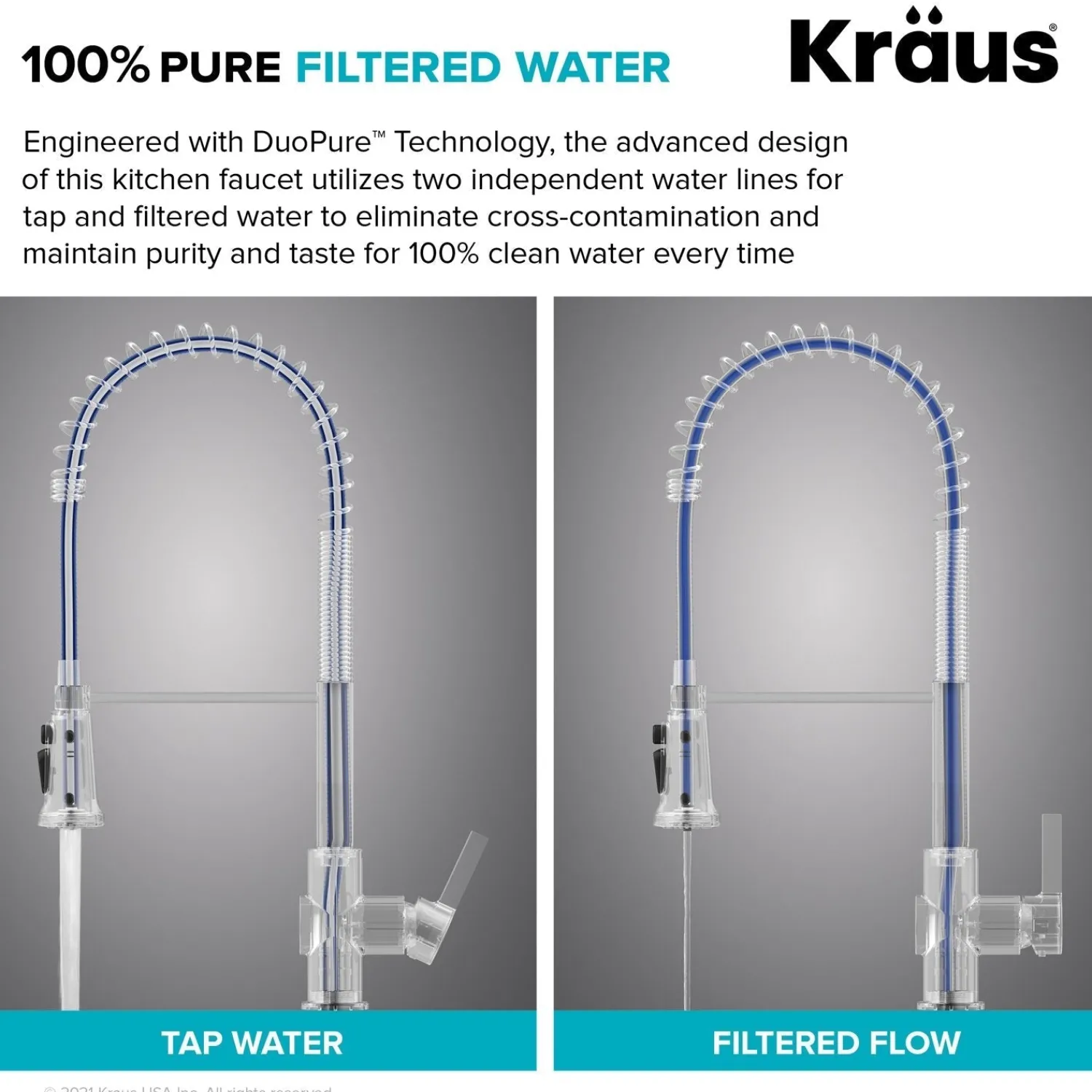New Britt Commercial Style Kitchen Faucet with Integrated Water Filter Spout in Matte Black Water Filter Faucets