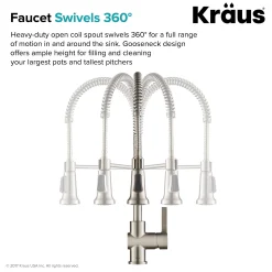 Discount Britt Single Handle Commercial Kitchen Faucet with Deck Plate and Soap Dispenser in all-Brite Spot Free Stainless Steel Single Hole