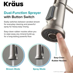 Discount Britt Single Handle Commercial Kitchen Faucet with Deck Plate and Soap Dispenser in all-Brite Spot Free Stainless Steel Single Hole